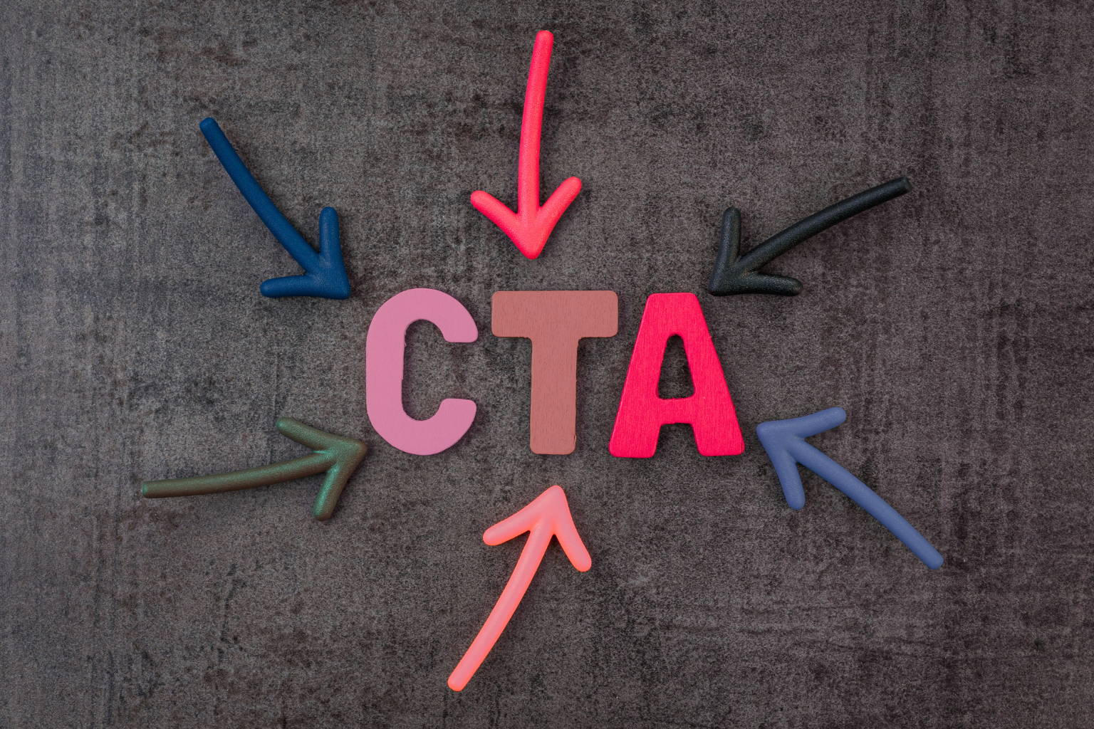 Várias setas apontando para a sigla CTA