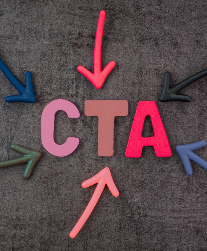Várias setas apontando para a sigla CTA